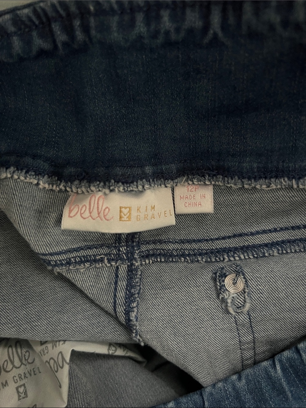 Belle by Kim Gravel Light Blue Straight Leg Jeans with Star Details - Picture 3 of 3